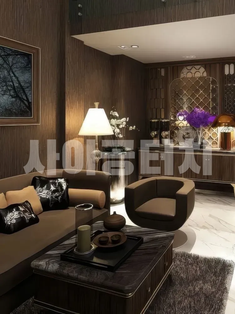 우아하고 세련된 스파 대기실