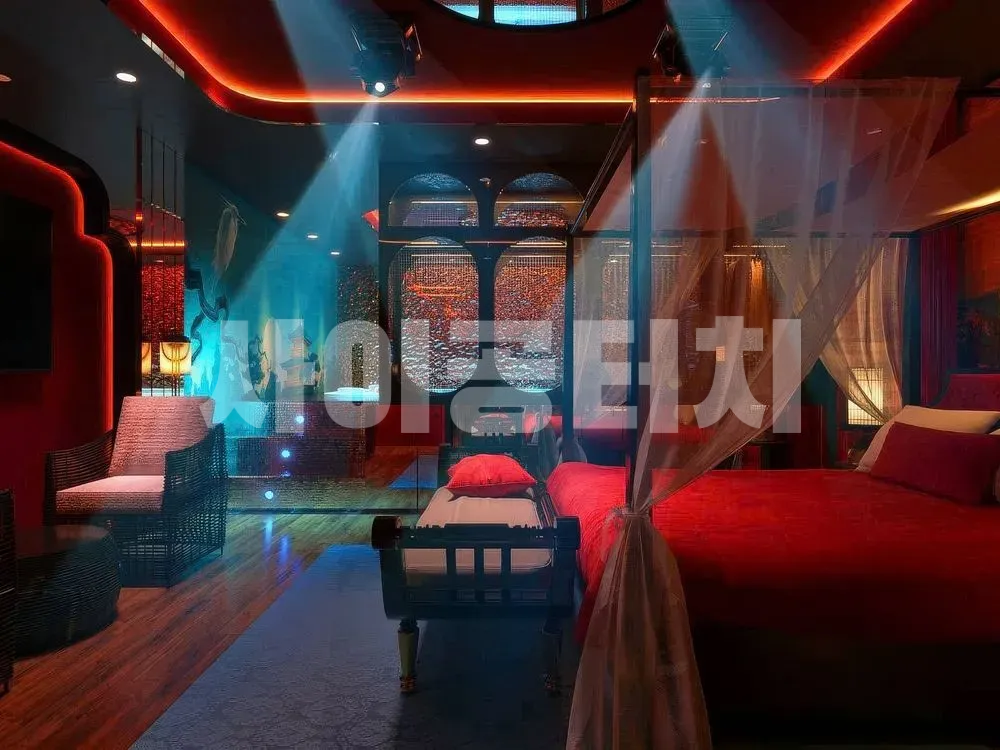 동양적인 침실 인테리어 모습